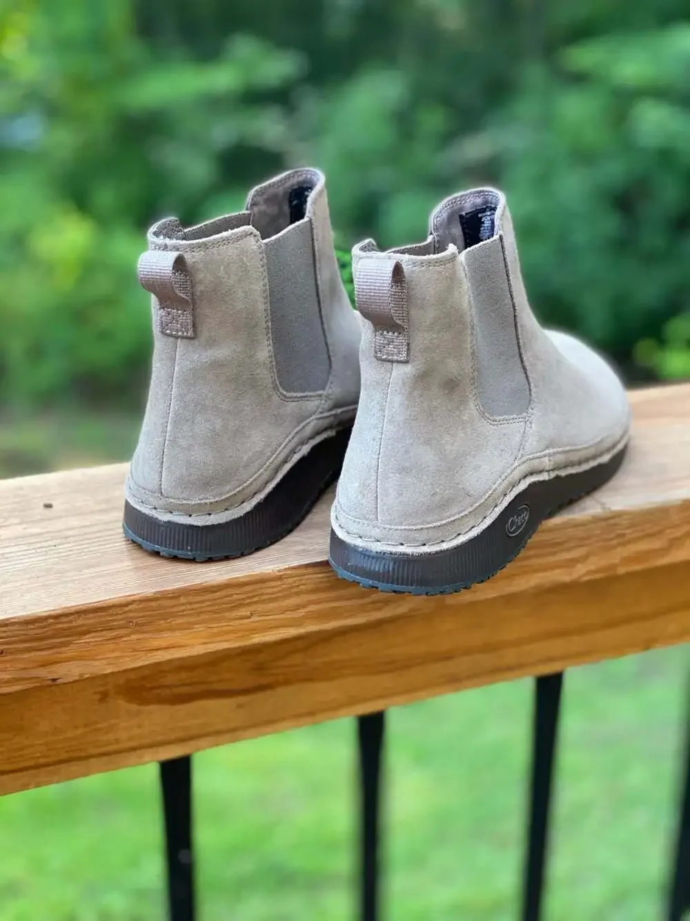 Chaco Paonia Chelsea Boot Suede Ankle Booties Taupe Women's Size 9
